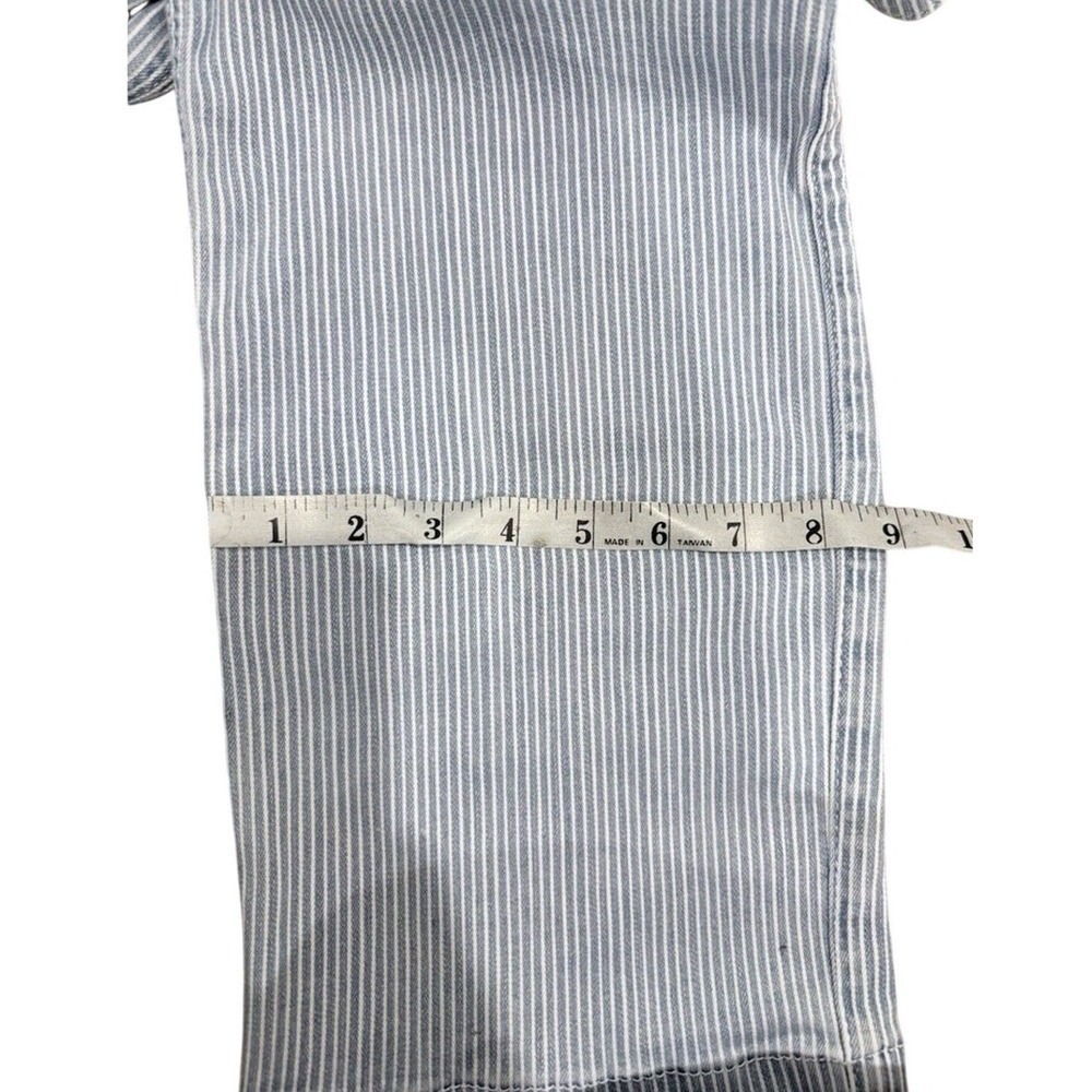 Abercrombie Kids High Rise Wide Leg Striped Jeans Blue White Size 13/14 Regular - Picture 12 of 12